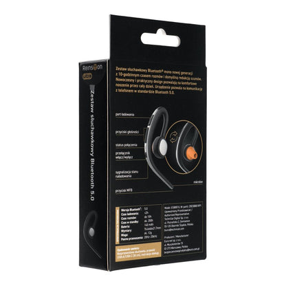 Ασύρματο Handsfree Bluetooth Reinston ESB001X, MultiPoint, A2DP, Μαύρο