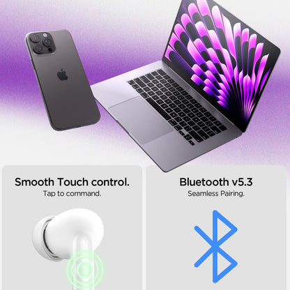 Handsfree Bluetooth Spigen SA2400, TWS, ANC, Λευκό