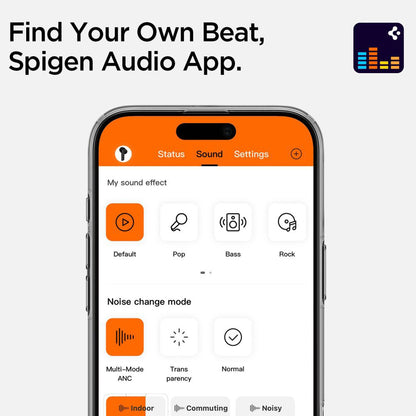 Handsfree Bluetooth Spigen SA2400, TWS, ANC, Μαύρο