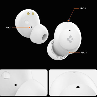 Handsfree Bluetooth Spigen SA2401, TWS, ANC, Λευκό ASD07963