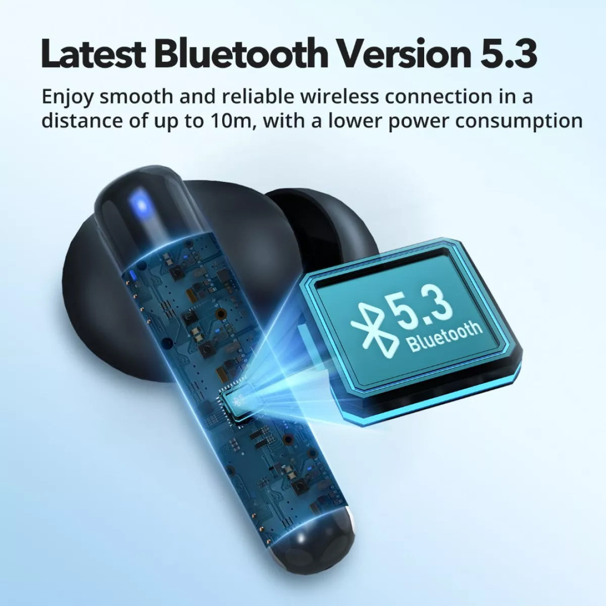 Ασύρματα ακουστικά Bluetooth TaoTronics TT-BH1120, TWS, Μαύρο