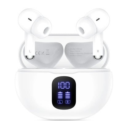 Handsfree Bluetooth Tech-Protect Ultraboost Pro G2, TWS, Λευκό