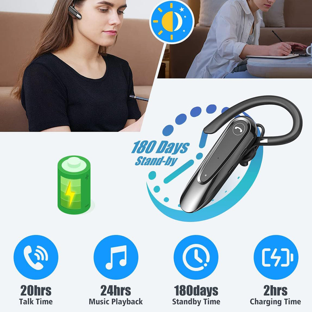 Handsfree Bluetooth Techsuit CB2 AirTalk, A2DP, Μαύρο