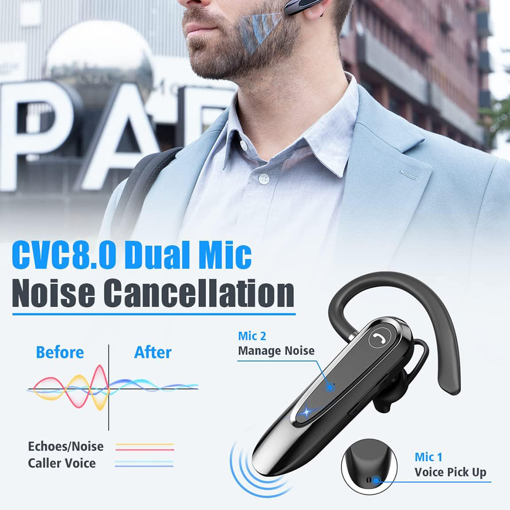 Handsfree Bluetooth Techsuit CB2 AirTalk, A2DP, Μαύρο