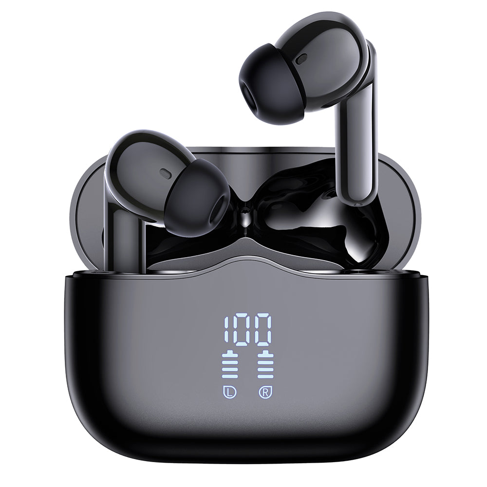 Handsfree Bluetooth Techsuit CW2 VelarX One, TWS, ANC, Μαύρο