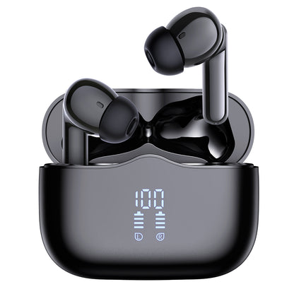 Handsfree Bluetooth Techsuit CW2 VelarX One, TWS, ANC, Μαύρο