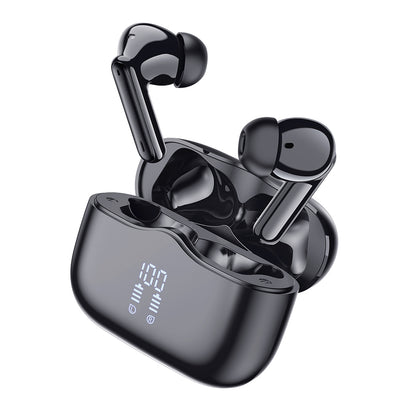 Handsfree Bluetooth Techsuit CW2 VelarX One, TWS, ANC, Μαύρο