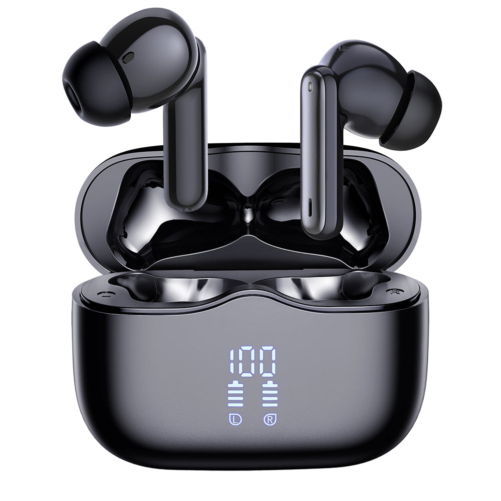 Handsfree Bluetooth Techsuit CW2 VelarX One, TWS, ANC, Μαύρο