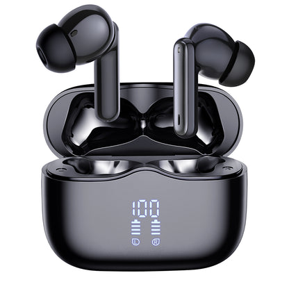 Handsfree Bluetooth Techsuit CW2 VelarX One, TWS, ANC, Μαύρο