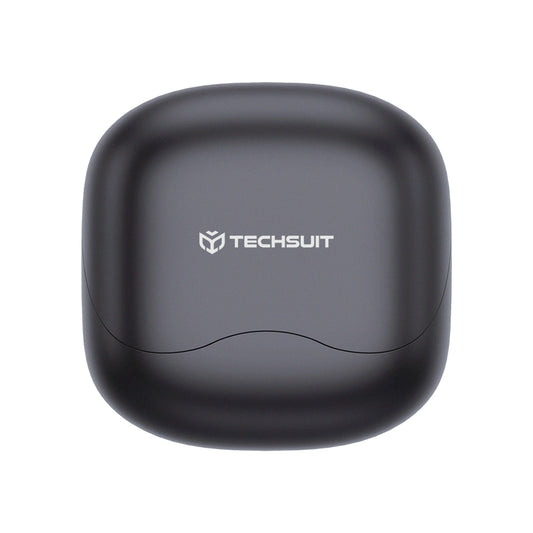 Handsfree Bluetooth Techsuit CW5 EchoFit Pro, TWS, ANC, MultiPoint, Μαύρο