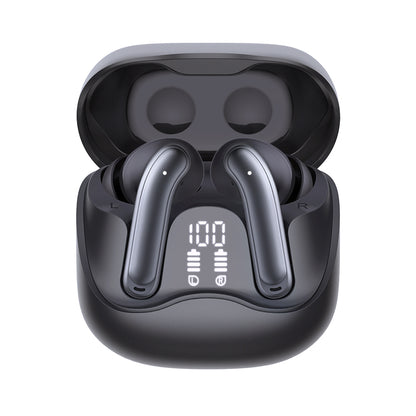 Handsfree Bluetooth Techsuit CW5 EchoFit Pro, TWS, ANC, MultiPoint, Μαύρο