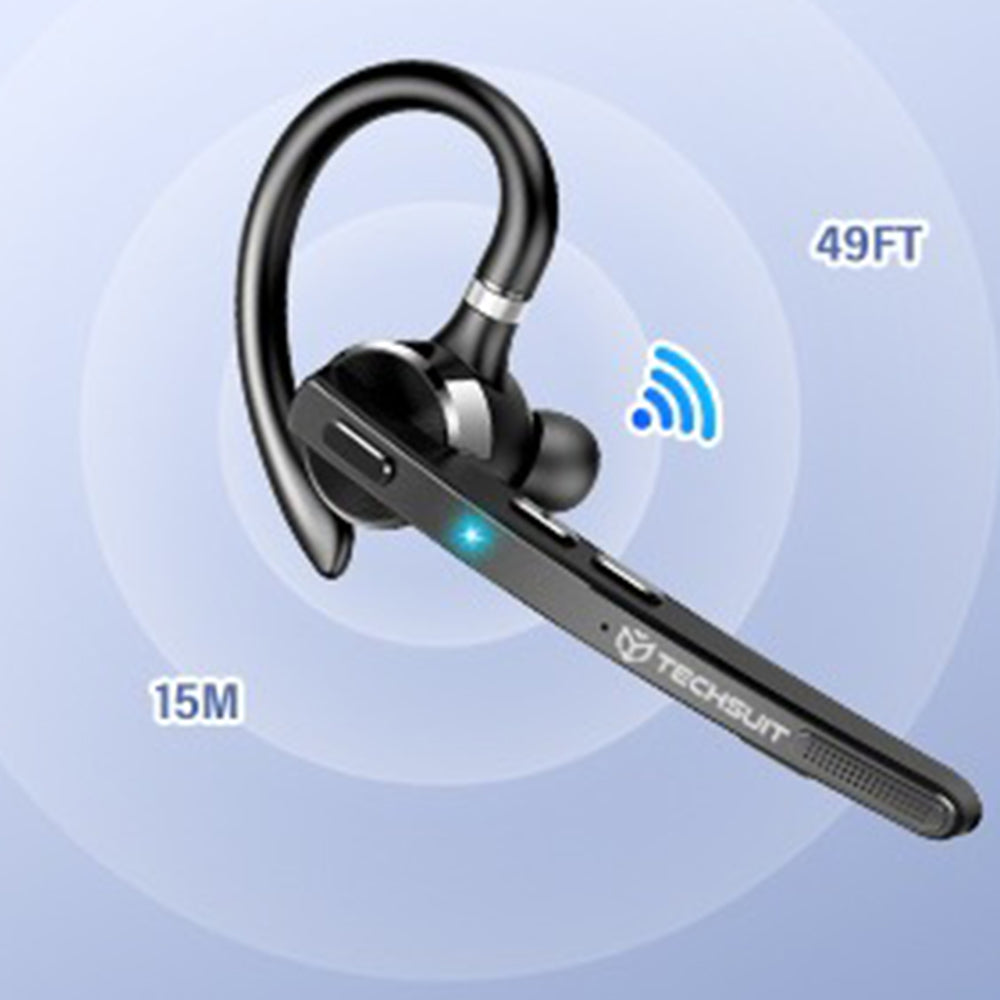 Handsfree Bluetooth Techsuit G9 TalkZen, A2DP, Μαύρο