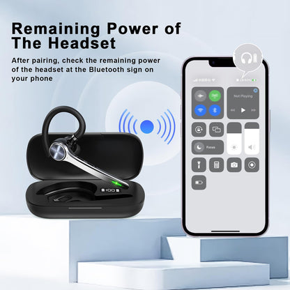 Ακουστικό Call Center Bluetooth Techsuit Hearyo A6L, Μαύρο