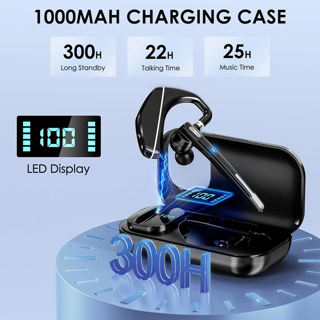 Ακουστικό Call Center Bluetooth Techsuit Hearyo A6L, Μαύρο