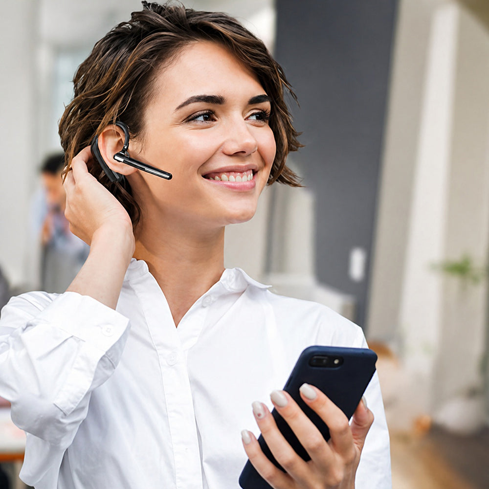 Handsfree Bluetooth Techsuit PowerTalks G6, MultiPoint, A2DP, Μαύρο