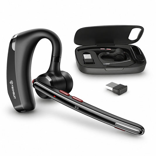 Ακουστικό Call Center Bluetooth Techsuit SoundForce Pro G10, A2DP, Μαύρο