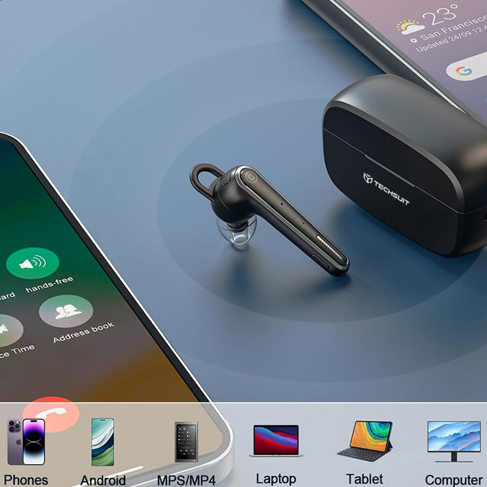 Ασύρματο Bluetooth Techsuit Voicera CB3, A2DP, Μαύρο