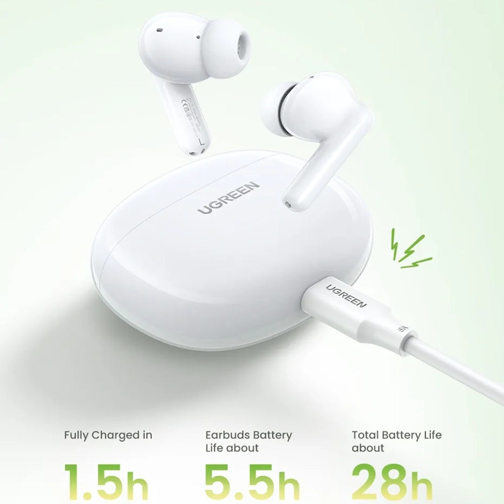 Handsfree Bluetooth UGREEN HiTune P3 WS207, TWS, MultiPoint, Λευκό