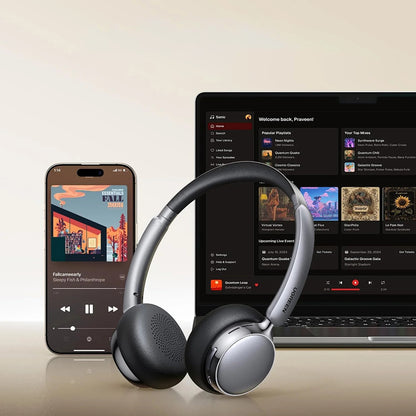 Handsfree Bluetooth UGREEN HiTune Studio Plus HP207, A2DP, ANC, Μπεζ