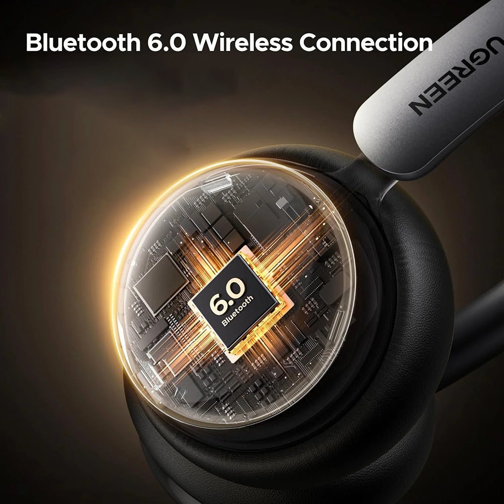 Handsfree Bluetooth UGREEN HiTune Studio Plus HP207, A2DP, ANC, Καφέ
