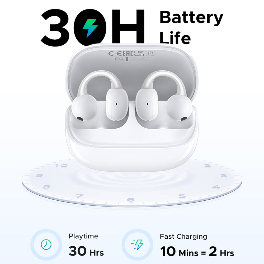 Handsfree Bluetooth UGREEN S6 ClipBuds Magic WS208, TWS, Λευκό