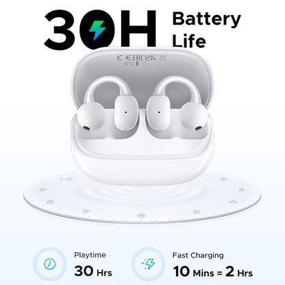 Handsfree Bluetooth UGREEN S6 ClipBuds Magic WS208, TWS, Λευκό