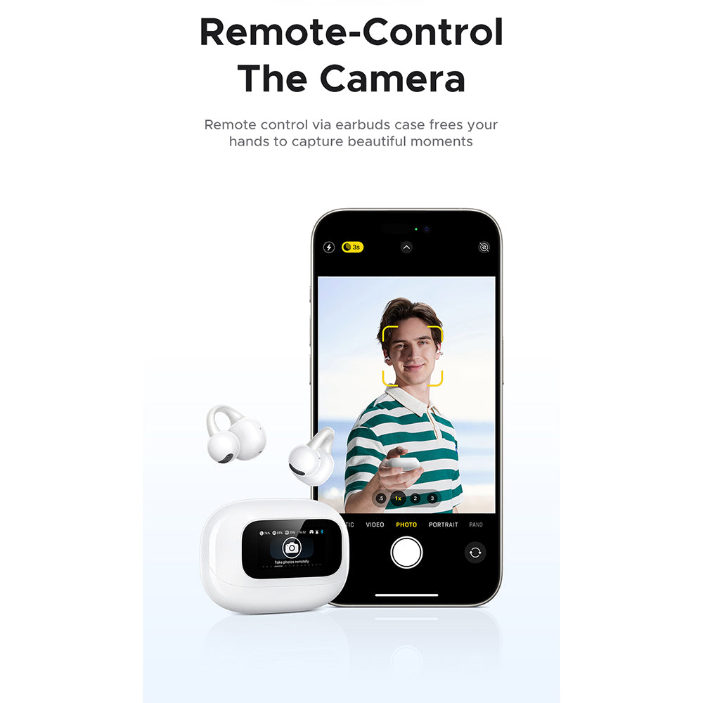 Handsfree Bluetooth UGREEN S6 ClipBuds Magic WS208, TWS, Λευκό