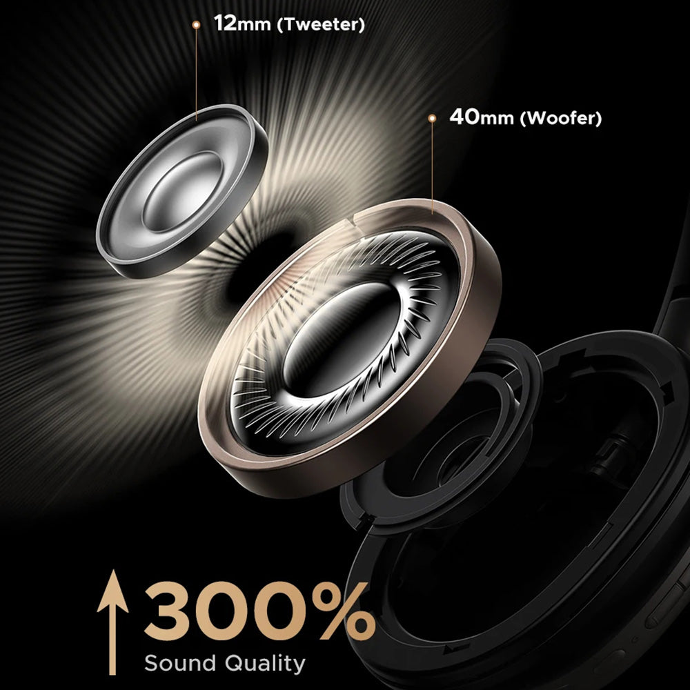Handsfree Bluetooth UGREEN Studio Pro HP206, A2DP, ANC, Μαύρο