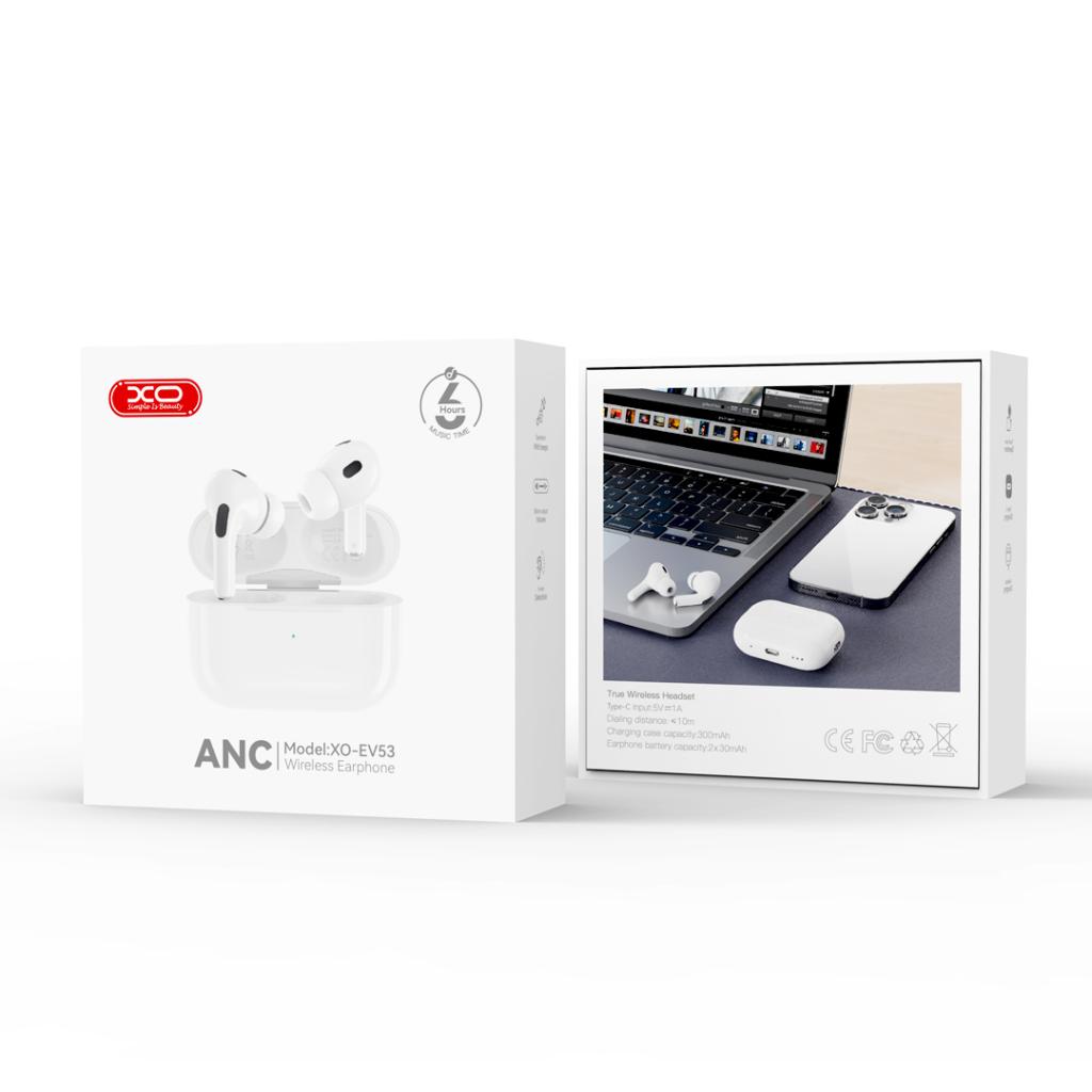 Handsfree Bluetooth XO Design EV53, TWS, ANC, Λευκό