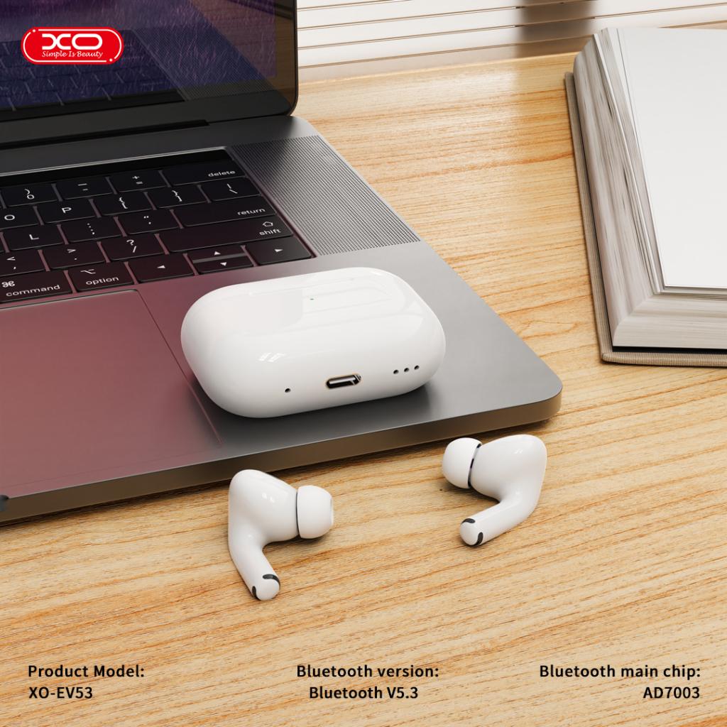 Handsfree Bluetooth XO Design EV53, TWS, ANC, Λευκό