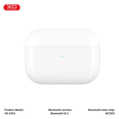 Handsfree Bluetooth XO Design EV53, TWS, ANC, Λευκό