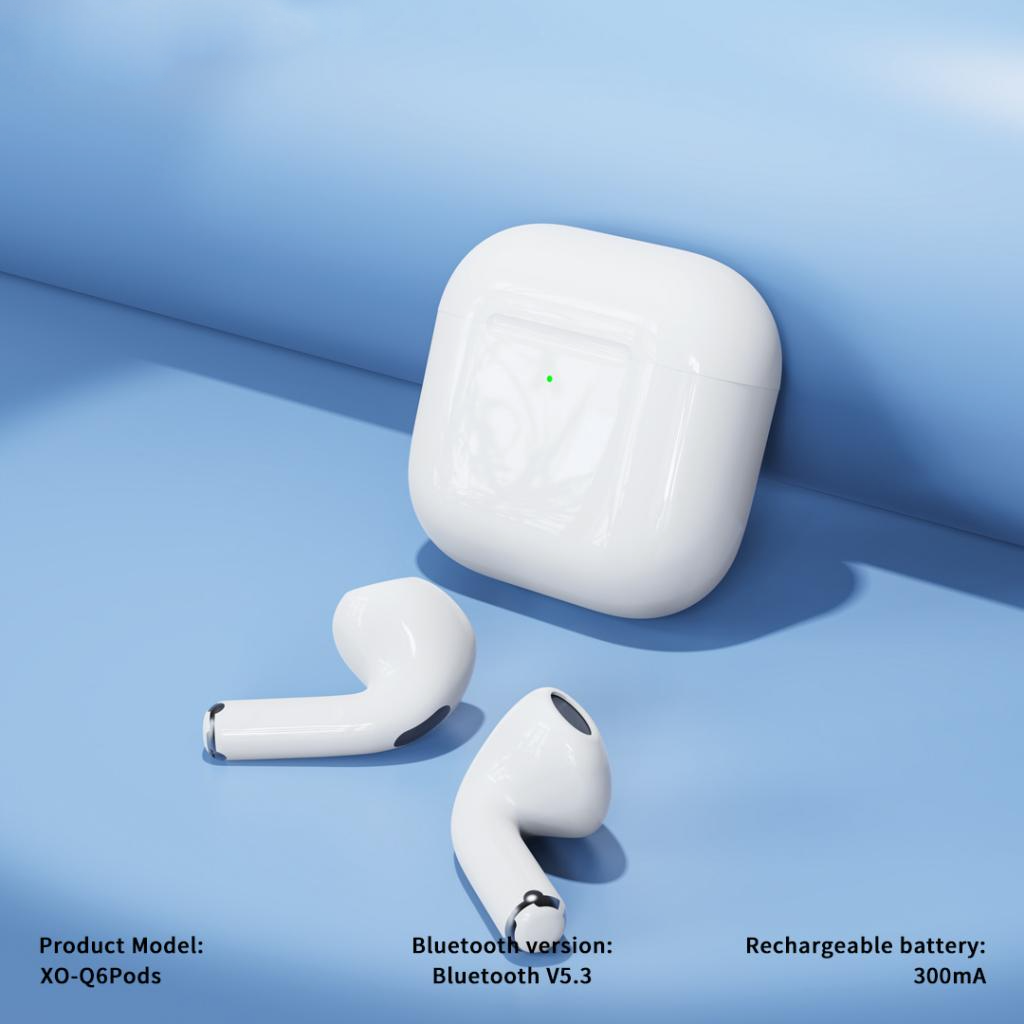 Handsfree Bluetooth XO Design Q6 Pods, TWS, Λευκό