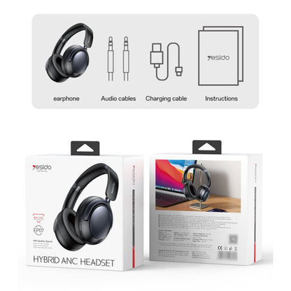 Handsfree Bluetooth Yesido EP07, A2DP, ANC, Μαύρο