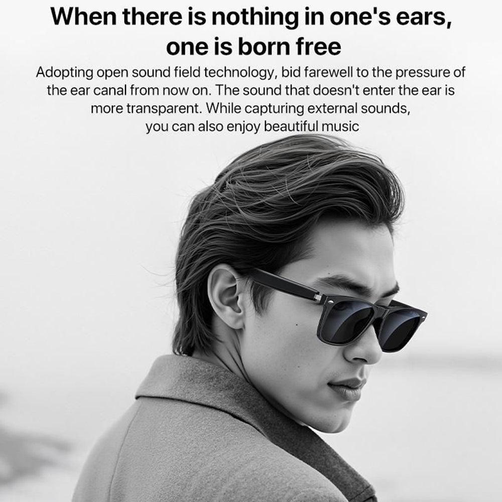 Handsfree Bluetooth Yesido IO35, Τύπος Γυαλιά Ηλίου Unisex, A2DP, Μαύρο