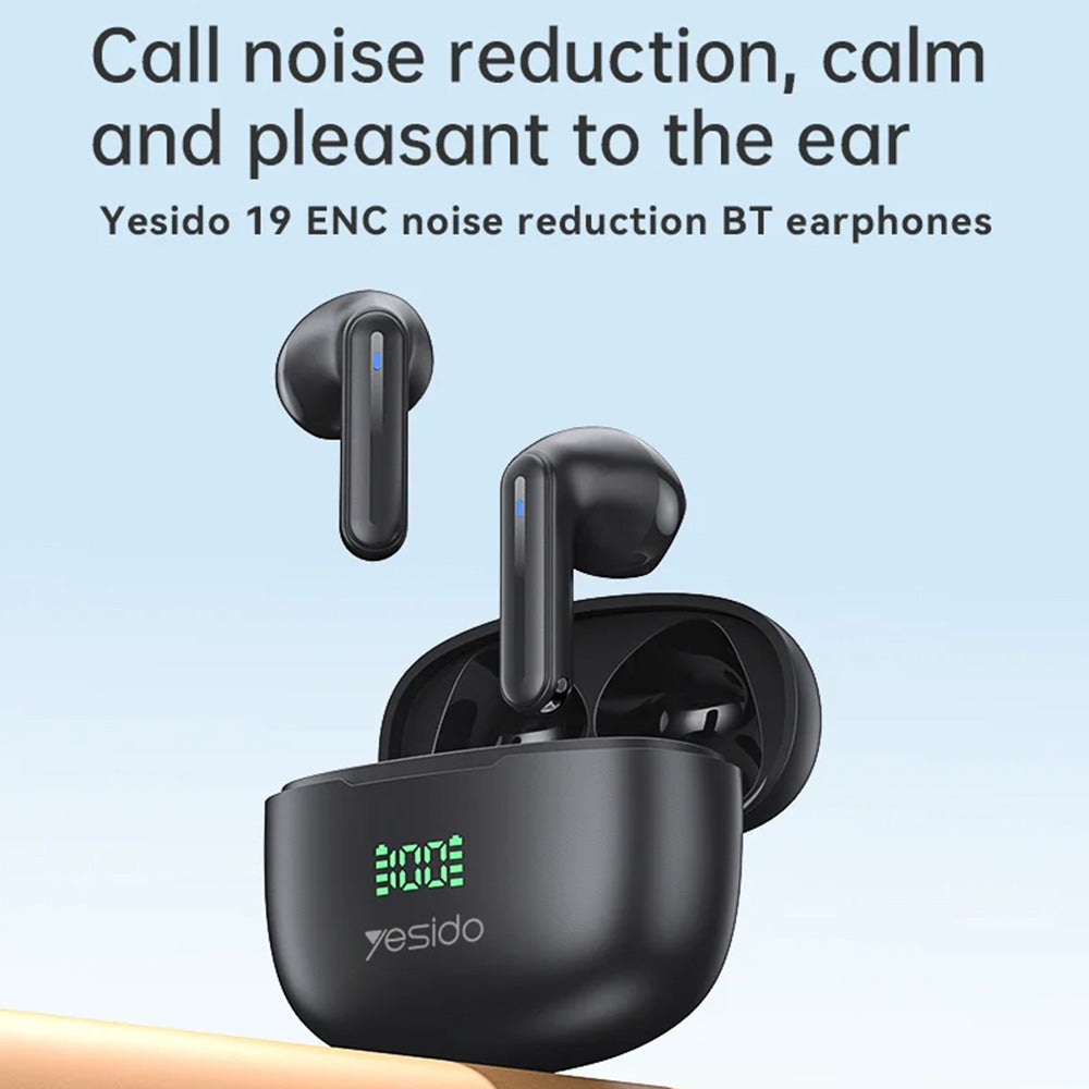 Handsfree Bluetooth Yesido TWS19, TWS, Μαύρο