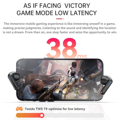 Handsfree Bluetooth Yesido TWS19, TWS, Μαύρο