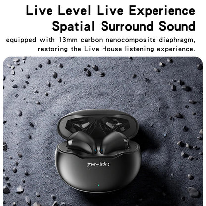 Handsfree Bluetooth Yesido TWS21, TWS, Μαύρο