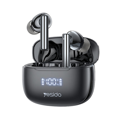 Handsfree Bluetooth Yesido TWS23, TWS, ANC, Μαύρο