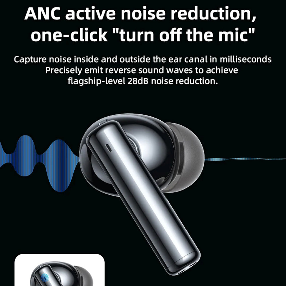 Handsfree Bluetooth Yesido TWS23, TWS, ANC, Μαύρο