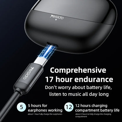 Handsfree Bluetooth Yesido TWS26, TWS, Μαύρο