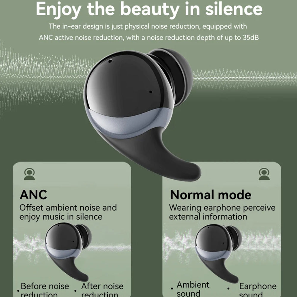 Handsfree Bluetooth Yesido TWS30, TWS, ANC, Μαύρο