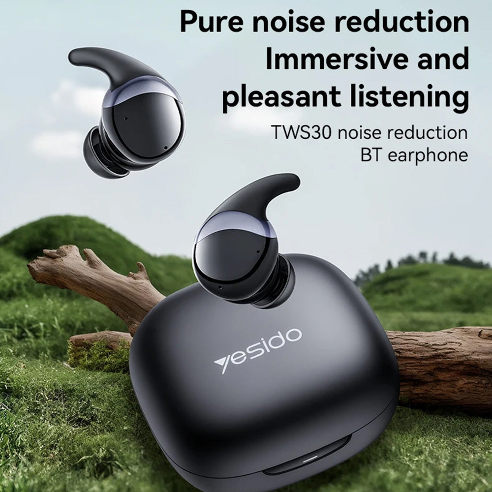 Handsfree Bluetooth Yesido TWS30, TWS, ANC, Μαύρο