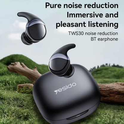 Handsfree Bluetooth Yesido TWS30, TWS, ANC, Μαύρο