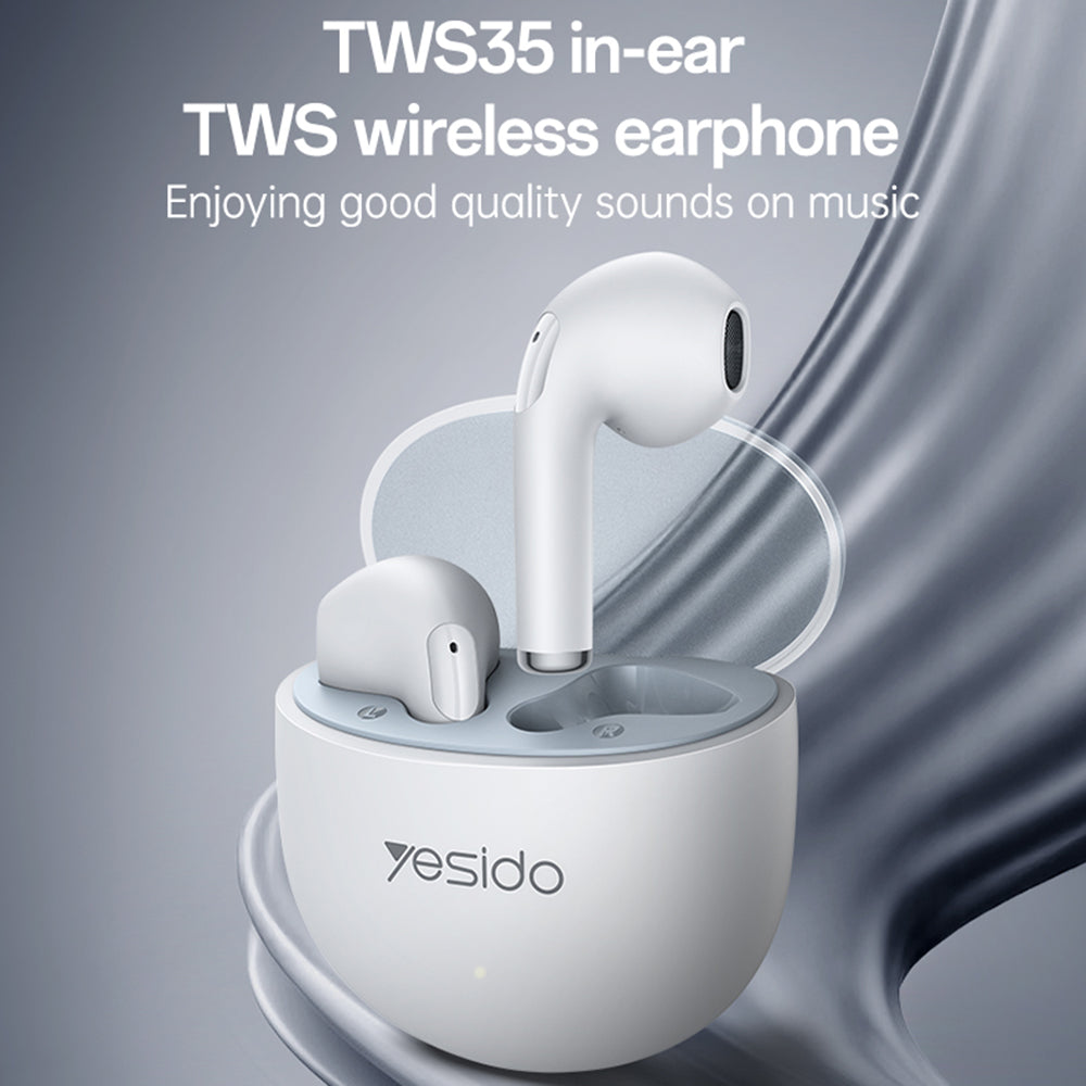 Handsfree Bluetooth Yesido TWS35, TWS, Λευκό