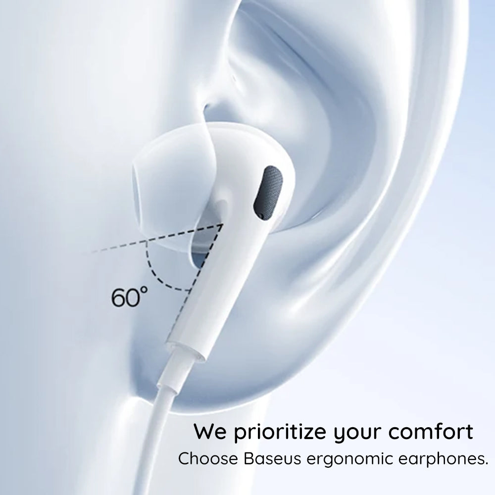 Handsfree USB-C Baseus Encok CZ19, Λευκό A00182201213-00
