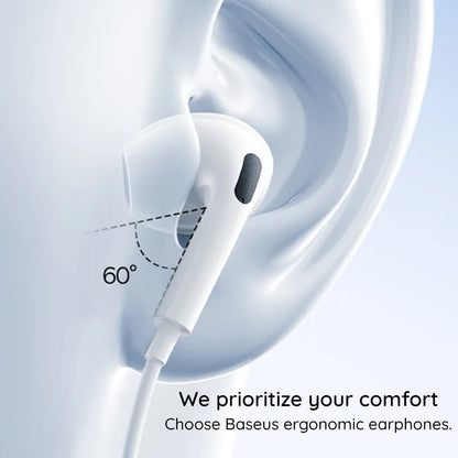 Handsfree USB-C Baseus Encok CZ19, Λευκό A00182201213-00