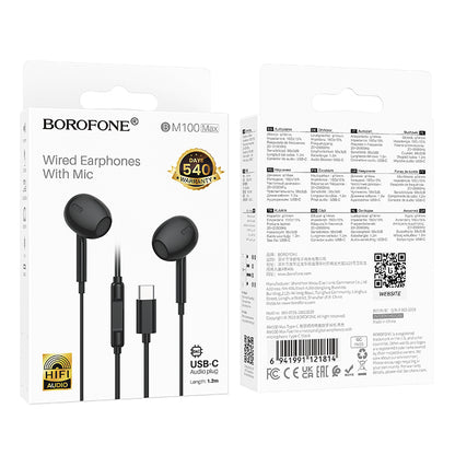 USB-C Borofone BM100 Max Fuente Handsfree, Black