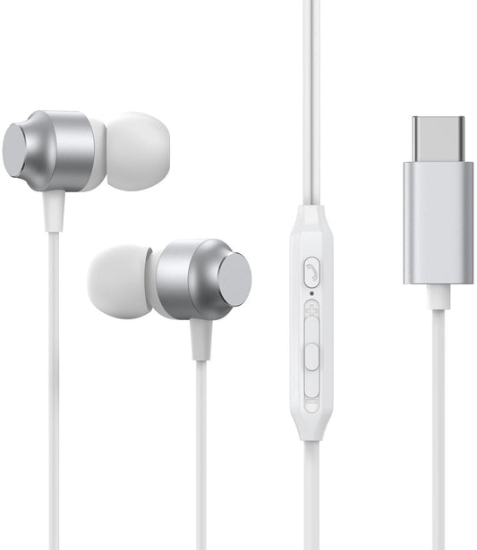 Handsfree USB-C Joyroom JR-EC06, Ασημί
