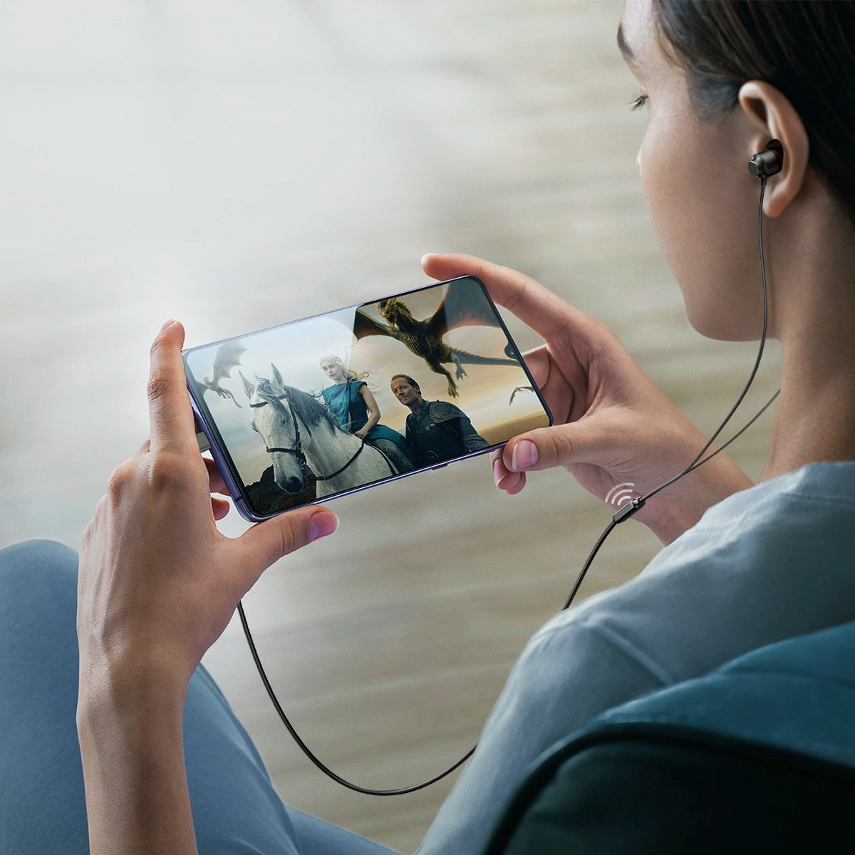 Handsfree USB-C Joyroom JR-EC06, Γκρι