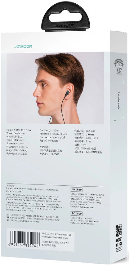 Handsfree USB-C Joyroom JR-EC07, Μαύρο